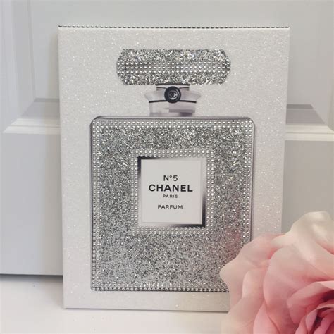 chanel bottle crystal wall art|Chanel bottle artwork.